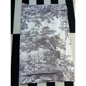 Pottery Barn purple Matine ShamToile Floral Linen French Country Standard